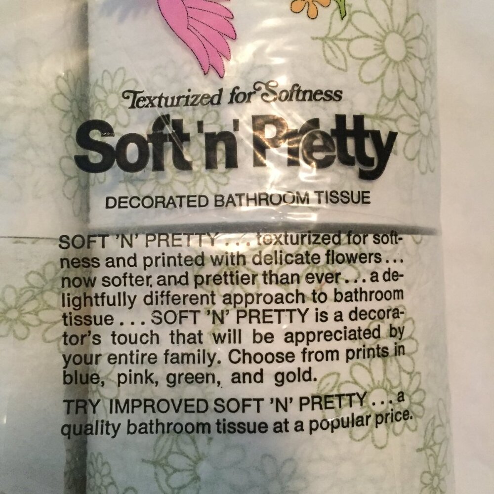Vintage Scott Soft'n Pretty Toilet Paper 1973 Green Daisy Print Hum… - Picture 6 of 9